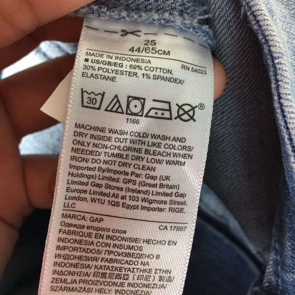 GAP Jeans wide leg Stretch Indigo 25, 26 Brand New - Picture 4 of 4